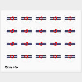 Leather Pride Flag Ronde Sticker (Vel)