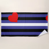 Leather Pride Flag Strandlaken (Voorkant)