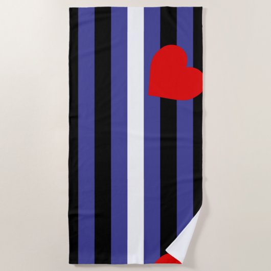 Leather Pride Flag Strandlaken (Voorkant)