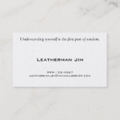 Leather Pride Flag Trick-kaart Visitekaartje (Achterkant)