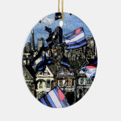 Leather Pride Flags Over San Francisco Keramisch Ornament (Rechts)