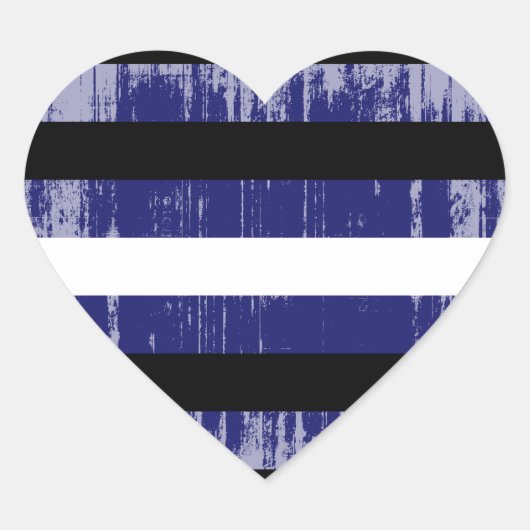 LEATHER PRIDE in verouderde staat Hart Sticker (Voorkant)