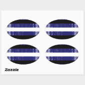 LEATHER PRIDE in verouderde staat Ovale Sticker (Vel)
