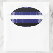 LEATHER PRIDE in verouderde staat Ovale Sticker (Tas)
