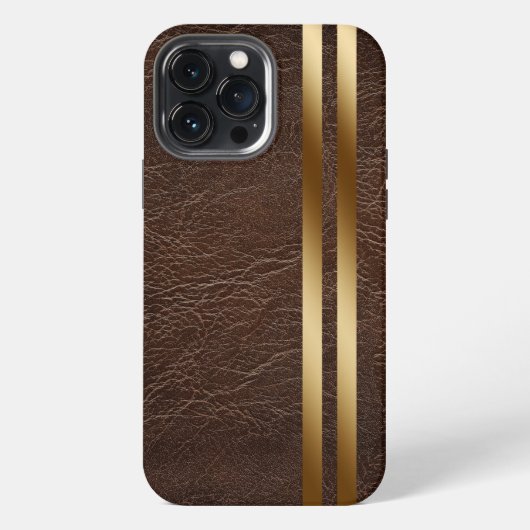 Leather Print iPhone 13 Pro Max Hoesje (Achterkant)