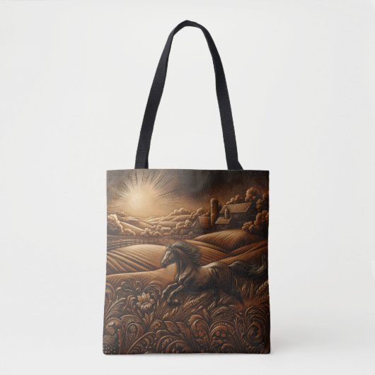 Leather Ranch Sunrise Tote Bag (Voorkant)