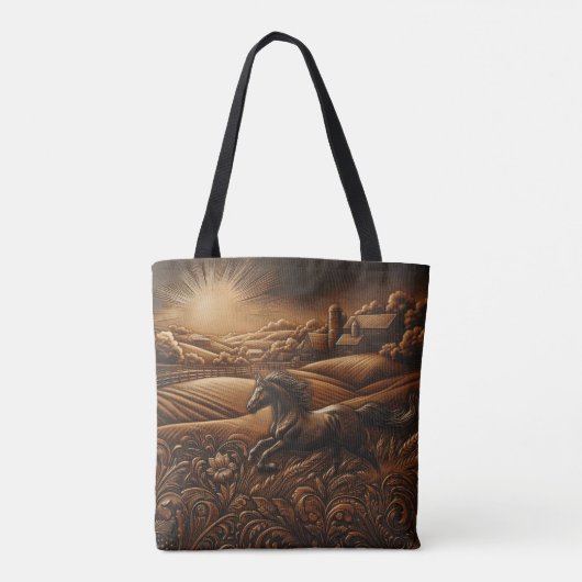 Leather Ranch Sunrise Tote Bag (Achterkant)
