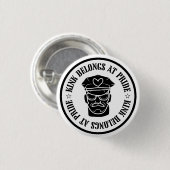 Leather Roots Ronde Button 3,2 Cm (Voorkant /achterkant)