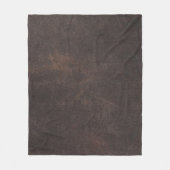 Leather texture scrapbooking brown fleece deken (Voorkant)