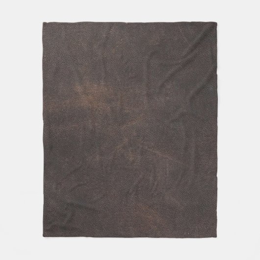 Leather texture scrapbooking brown fleece deken (Voorkant)
