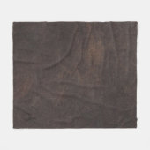 Leather texture scrapbooking brown fleece deken (Voorkant (Horizontaal))