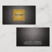 Leather Vignette Golden Backing Visitekaartje (Voorkant / Achterkant)