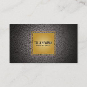 Leather Vignette Golden Backing Visitekaartje