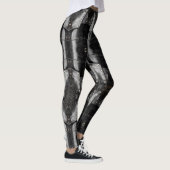 Leather Viking Armor Abstract Design, zwart Leggings (Rechts)