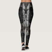 Leather Viking Armor Abstract Design, zwart Leggings (Achterkant)