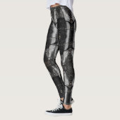 Leather Viking Armor Abstract Design, zwart Leggings (Links)