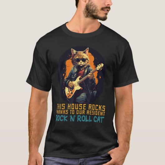 Leatherback Jas Cat laat het Huis schudden met ele T-shirt (Voorkant)