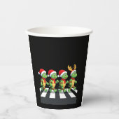 Leatherback Sea Turtle Crossing Road Xmas T-Shirt Papieren Bekers (Voorkant)