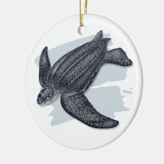 Leatherback Zee Turtle Ceramic Ornament (Links)