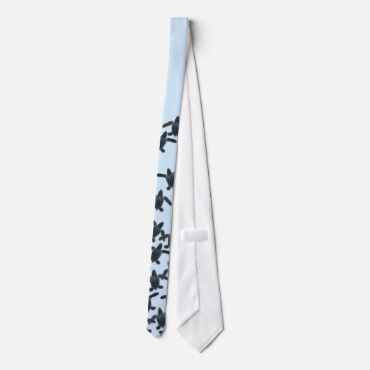 Leatherback Zee Turtle Hatchlings Necktie Stropdas (Achterkant)