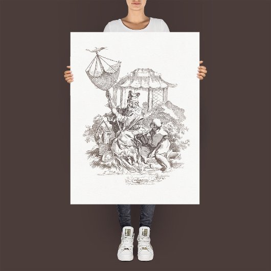 "L'Eau" -  etsen van de vier elementen Poster