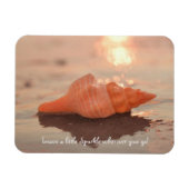 Leave a little Sparkle Horse conch Shell card Magneet (Horizontaal)