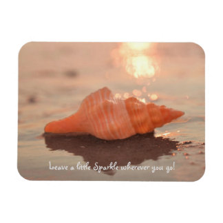 Leave a little Sparkle Horse conch Shell card Magneet