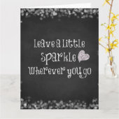 Leave a Little Sparkle Wherever You Go Quote Kaart (Gele Bloem)