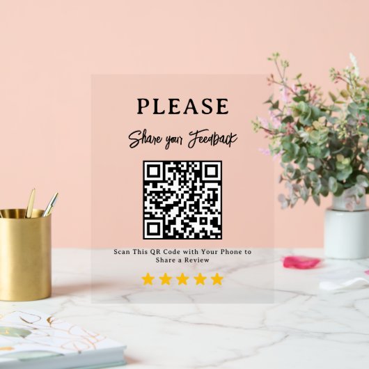 Leave a Review QR Code Business Display Sign (Huwelijk)