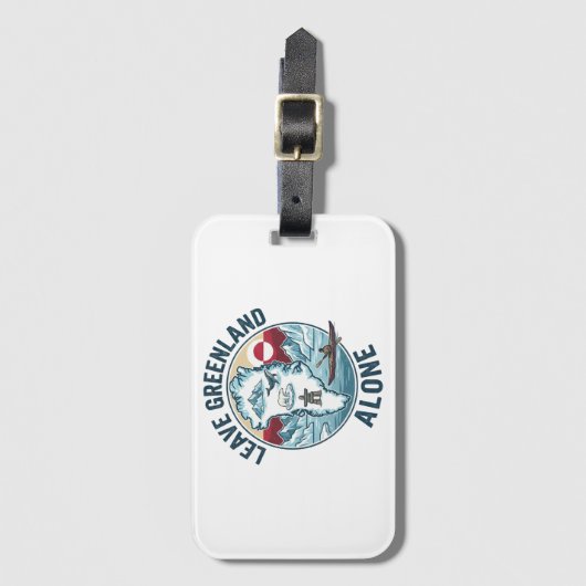 Leave Greenland Alone Bagagelabel (Voorkant (verticaal))
