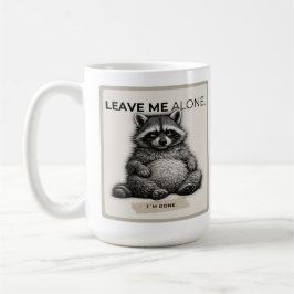 Leave Me Alone Mug – Funny Introvert Raccoon  Koffiemok