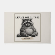 Leave Me Alone Raccoon Doormat | Funny Introvert 