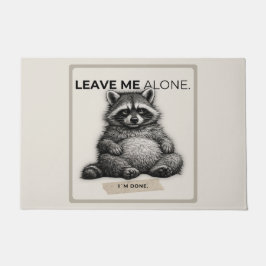 Leave Me Alone Raccoon Doormat | Funny Introvert  Deurmat