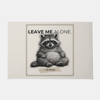 Leave Me Alone Raccoon Doormat | Funny Introvert  Deurmat