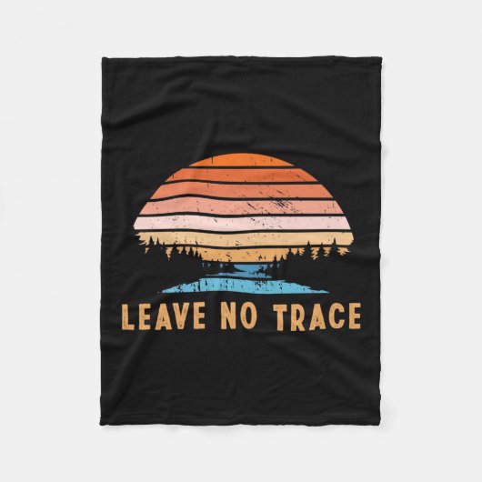 Leave No Trace _ Natuur Bergen _ Milieu Fleece Deken (Voorkant)