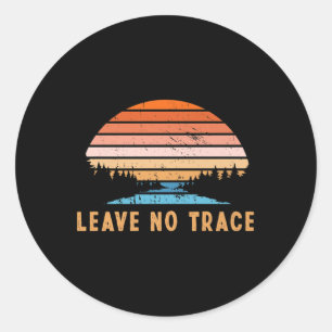 Leave No Trace _ Natuur Bergen _ Milieu Ronde Sticker