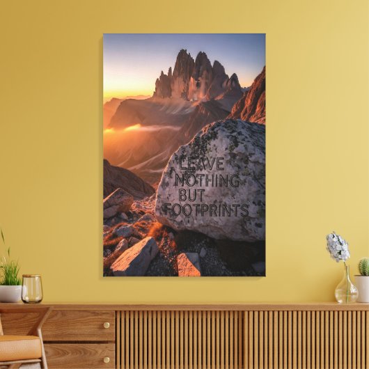 Leave Nothing But Footprints Canvas Afdruk (Insitu (Woonkamer))
