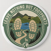 Leave Nothing But Footprints Ronde Button 6,0 Cm (Voorkant)