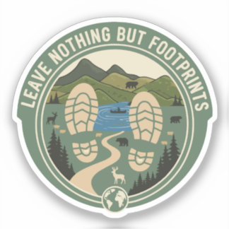 Leave Nothing But Footprints Sticker