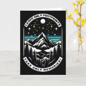 Leave Only Footprints Take Only Memories Hiking Cl Kaart (Gele Bloem)