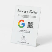 Leave us a Review Custom Logo QR Code Reclamebord Met Voetstuk (Voorkant)