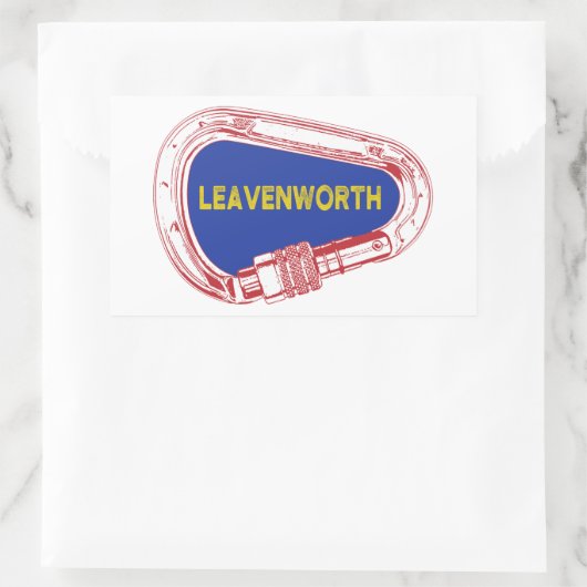 Leavenworth Beknopte Carabiner Rechthoekige Sticker (Tas)