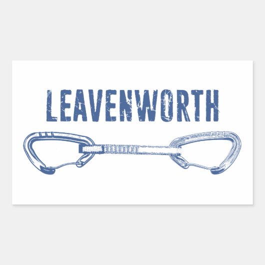 Leavenworth Climbing Quickdraw Rechthoekige Sticker (Voorkant)