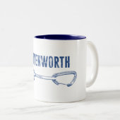 Leavenworth Climbing Quickdraw Tweekleurige Koffiemok (Voorkant rechts)