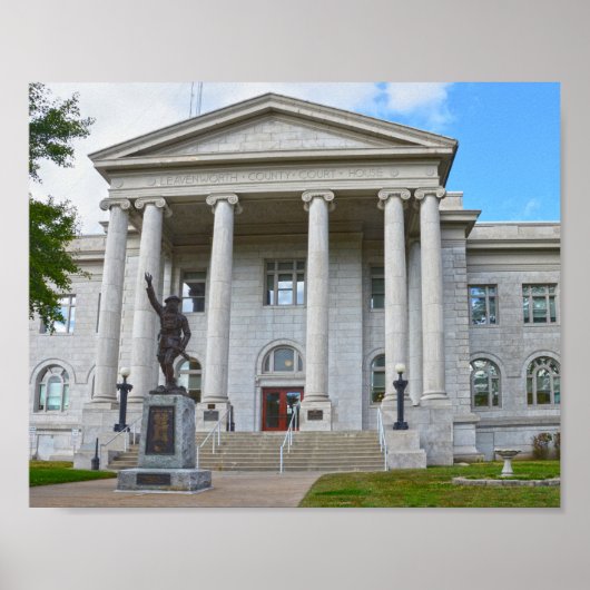 Leavenworth County Courthouse, Leavenworth, Kansas Poster (Voorkant)