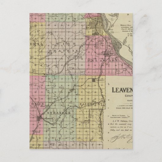 Leavenworth County, Kansas Briefkaart (Voorkant)