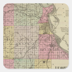 Leavenworth County, Kansas Vierkante Sticker