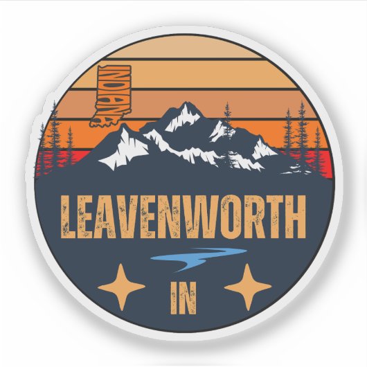 Leavenworth, Indiana Sticker (Voorkant)