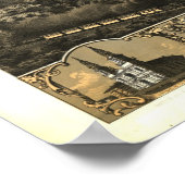 Leavenworth Kansas 1869 Antiek Panorama Poster (Hoek)