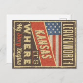 Leavenworth Kansas Briefkaart (Voorkant / Achterkant)